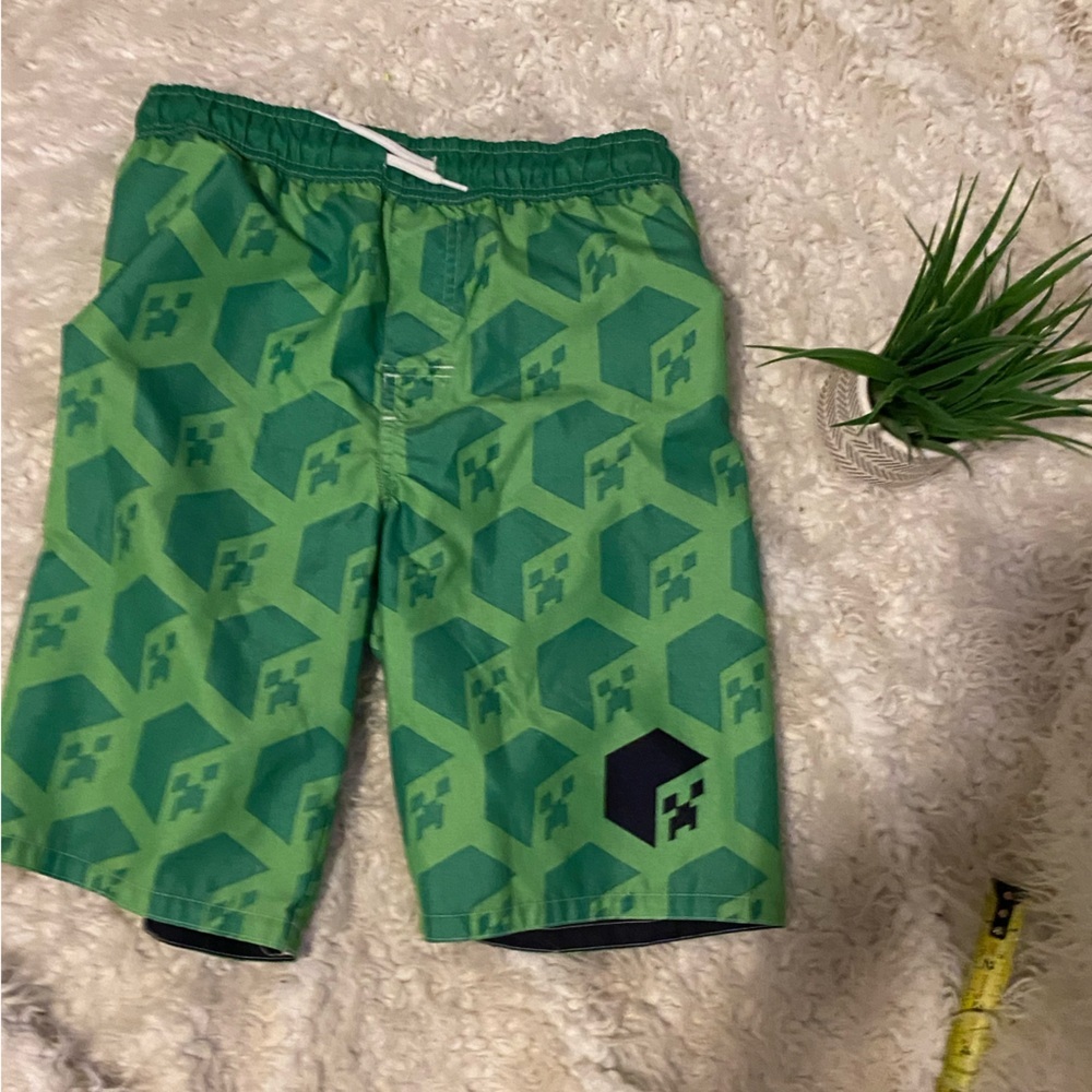 50%OFFW❤️ Boys Minecraft swim trunks suit large k6